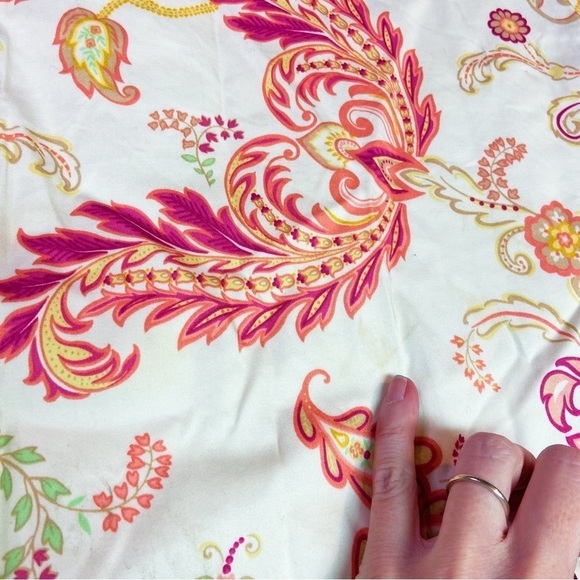 George Designs by Mark Eisen white paisley pleated multicolored a line skirt - Picture 7 of 9